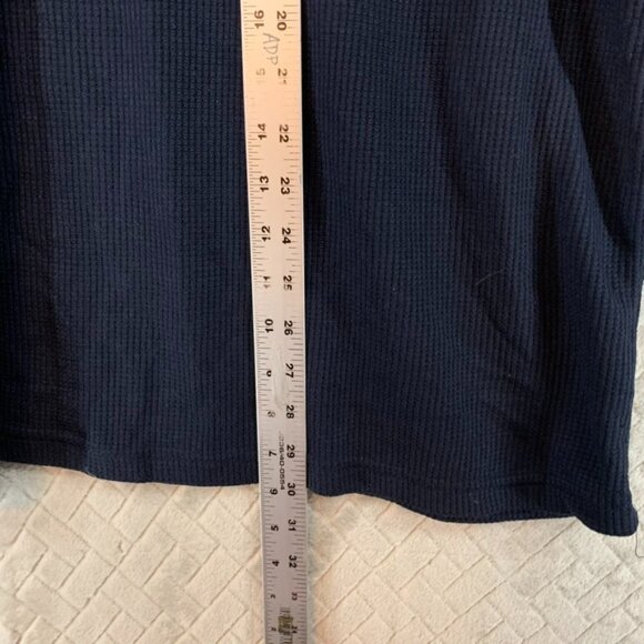 Unlimited Patience Shirt 3XL Navy Blue Thermal Waffle Knit Long Sleeve - Picture 8 of 16
